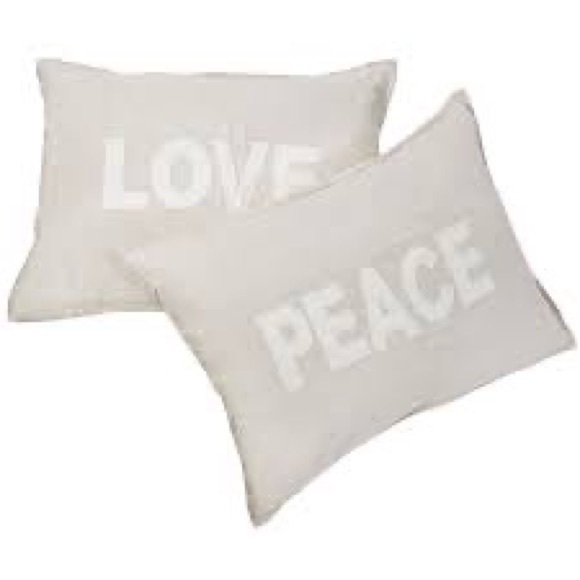 Pom Pom at Home for Jilly Box - Love and Peace Pillow Shams - New! - Picture 2 of 6
